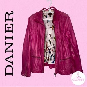 Danier Pink Leather Jacket.